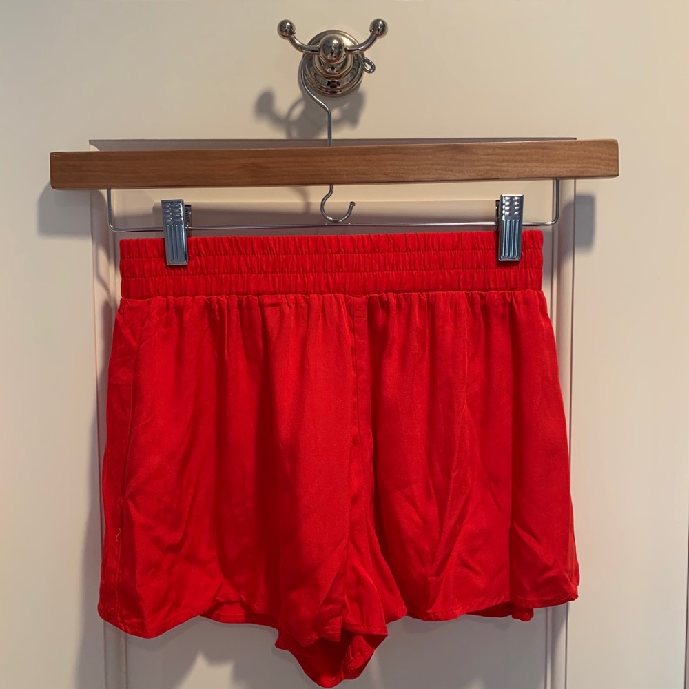 Forever 21 red flowy shorts